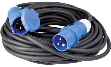Generic Saplist Prolunga Industriale 25MT metri Spina e Presa CEE - Cavo H07 RNF 3G2.5 - Protezione IP44 - Camper Campeggio Cantiere Giardino Made in Italy