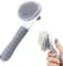 Pet Brush and Shedding Tool, Dog and Cat Comb, Smooth Handle Self-Cleaning Slicker Brush