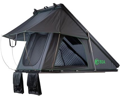 BIA Outdoor Gerald - Hartschalendachzelt, Schneller Aufbau, Wetterfest & Robust, Geeignet für SUV & PKW, Perfekt für Camping & Outdoor-Abenteuer, Inkl. Komfort-Matratze & Leiter