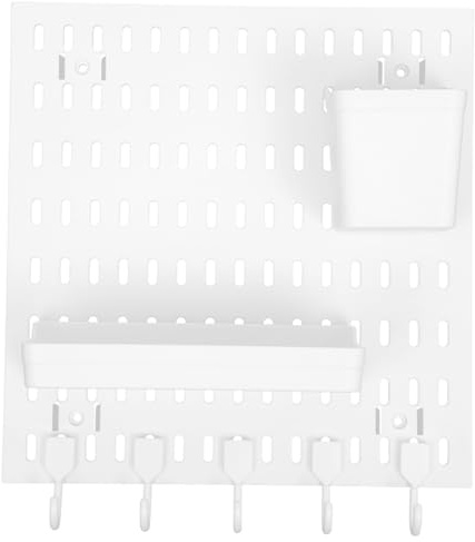 HOOTNEE Garage Wall Shelving Pin Board for Home Wall Mount Organizer Storage Pegboard Organizer Panels Hooks and Tray