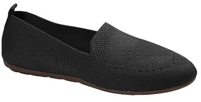 Talon Compensé Chaussures Pieds Larges Femme Chaussures orthopédiques tissées Souples et Respirantes pour Femmes, Chaussures de Marche à Enfiler en, Talon Compensé Chaussures Pieds Larges (Black, 39)
