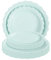 AHPYEUHK Birthday Party Paper Plates 7 Inch 25 pcs & 9 Inch 25pcs Blue Cake Dessert Plates Party Supplies Scalloped Plates for New Year Baby Shower, Wedding, Birthday