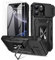 Doeshine for iPhone 16 Pro Case, 2 Pack Screen Protector, with Magnetic Ring Kickstand & Slide Camera Cover, Heavy Duty Outdoor Shockproof Military Drop Protection Case for iPhone 16 Pro (Black)