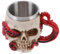 Amosfun 2 Pz Bicchiere Di Vino Teschio Bicchiere Da Bere Tazza Da Caffè Scheletro Bicchiere Portatile Boccali Di Birra Tedeschi Boccale Di Birra Alla Moda Tazza Retrò Acciaio Inossidabile