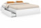 IDMarket - Cadre de lit Double TOMI 4 tiroirs avec sommier 140 x 190 cm Blanc