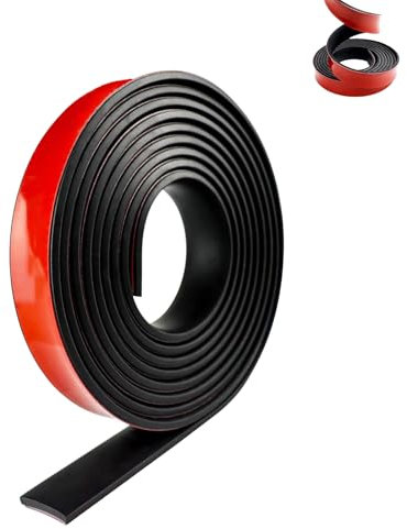 Gummistreifen Selbstklebend, 3 Meter Gummistreifen, Neopren Gummimatte Gummiplatte, Dichtungsband, Selbstklebendes Gummiprofil, Dichtungsband, für DIY Abdichtung, Bodenbelag, Außenabdichtung, 25 x 3mm