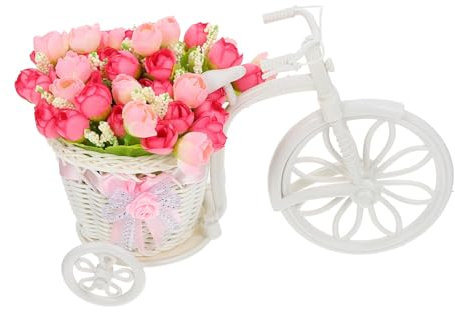 BEBEMOKO Kreativer Fahrrad Blumenständer Aus Langlebigem Material Für Wohnzimmer Büro Desktop Dekoration Pflanzhalter