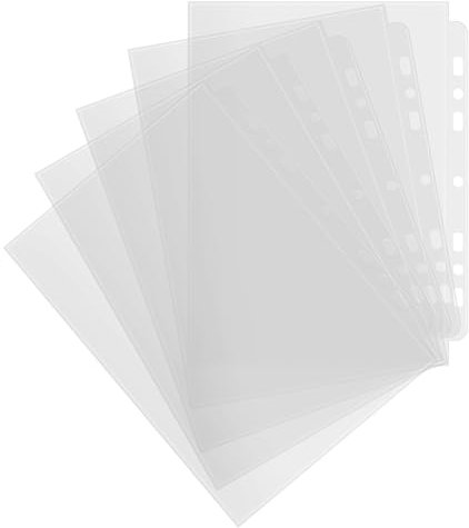 Lot de 50 pochettes transparentes A5 en plastique transparent pour documents, pochettes pour photos, prospectus, pochettes transparentes pour l'école, le bureau