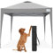 Quictent Pop Up Pavillon 3x3m mit Tasche, Faltbar Wasserdicht Event Shelter, 50+ UV-Schutz Baldachin Gartenzelt für Partys, Camping, Festivals und Flohmärkte - Grau