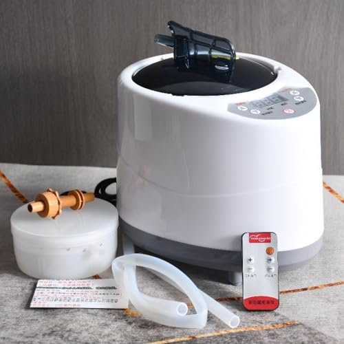 IMOSEI Máquina portátil de fumigación de vapor de sauna, máquina de vapor de sauna de spa en casa, 9 velocidades de ajuste y temporización: 5-95 minutos, control remoto, anticombustión seca, para