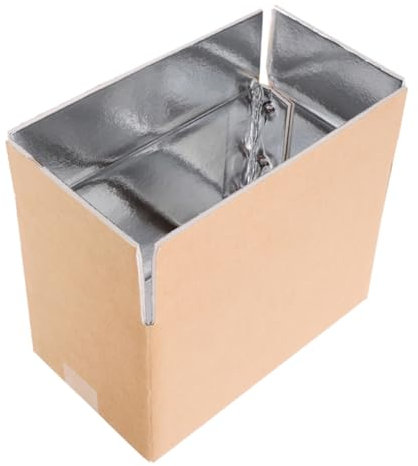 PartyKindom Isolierte Versandbox Mit Aluminiumfolie Innenfutter Kälteschutz Für Seafood Vielseitiger Thermotransportkarton Leicht Und Robust Für Lebensmittelversand Zu Hause Und Gewerbe