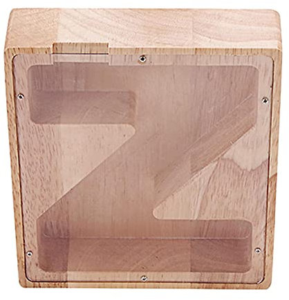 Tirelire en bois en forme de lettre personnalisée pour mariage, fonds, adultes, Z, décoration, pot d'argent créatif, cadeaux pour anniversaire, Noël