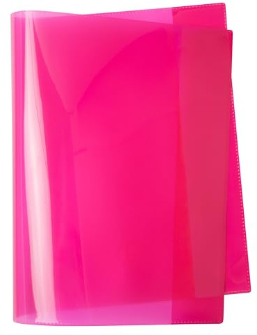 JOLLY Jollycover Heftschoner Quart, rosa, 25 Stück, extra stark, kinderfest, mit Ultraschallverschweißung, 160µm Polypropylen, umweltfreundlich, für Schulhefte und Bücher