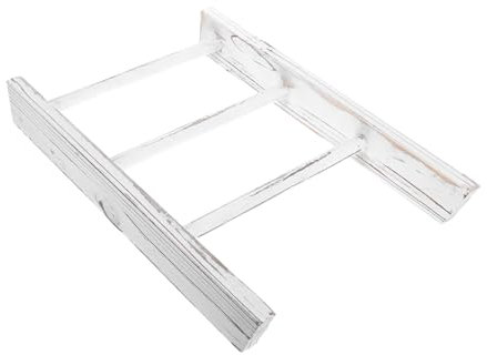 GLEAVI Multifunktionaler Kleiner Handtuchhalter im Rustikalen Landhausstil mit Leiterform Platzsparend für Badezimmer als Bathroom Accessory und Handtuchablage