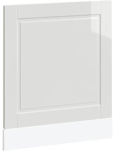 Eleganz Geschirrspülerblende Porto Hochglanz-Weiß 60x1,5x67 cm | Küchenschränke Front | Spülernische Blende | Modern & Langlebig | Passend für Standard Spülmaschinen