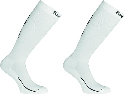 Kempa Herren Lange sokker - 200354501 Herren Socken, Weiß/Schwarz, 46 EU (Packung mit 2)