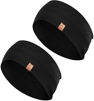 menique Dehnbare Sport-Yoga-Stirnbänder für Damen, 100% Merinowolle, Schweißbänder, Kopfbedeckung, Bandana