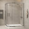 1200 x 800 mm L/H Offset Quadrant Shower Enclosure with Stone Tray 6mm Tempered Glass Sliding Door Shower Cubicle