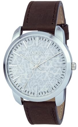 Snooz Men's Quartz Analogue Watch with Leather Strap Saa0044-63