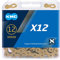 KMC Unisex – Erwachsene Ti-N Gold X12 12-Fach Kette 1/2 x11/128, 126 Glieder