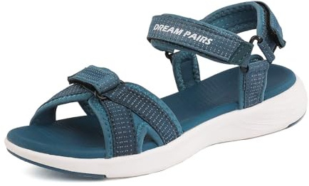 DREAM PAIRS Sandalias Trekking Mujer,Size 39,Azul/Oscuro,QDL19001L