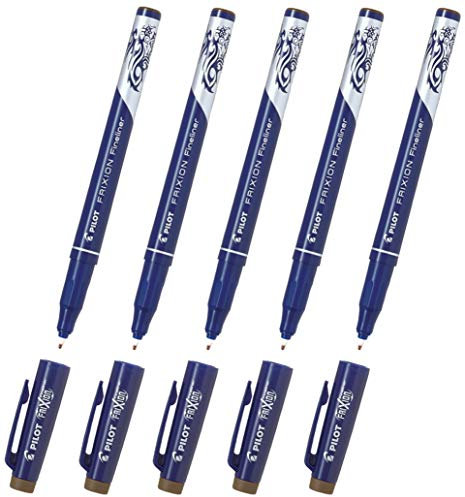 Pilot Frixion Radierbarer Fineliner (Braun, 5 Stück)