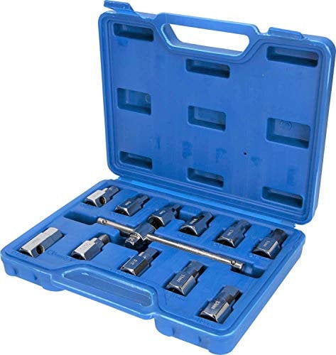 BRILLIANT TOOLS BT711150 Jeu de douilles pour vidange d’huile, 12 pcs [Powered by KS TOOLS]