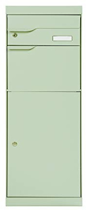 MEFA by Renz Paketbriefkasten ETNA 771 mit Namenschild (Farbe grauweiß, Postkasten mit Schloss, 1094 x 402 x 305 mm) 771051M