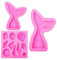 Fondant Kuchenformen, 3 Stück Meerjungfrau Schwanz Muschelkuchen Fondantform Kuchen Dekoration Backformen (B)