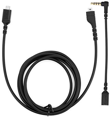 Yuhtech Câble Audio de Carte Son de Remplacement 1.5 M pour SteelSeries Arctis 3 Arctis 5 Arctis 7 Casque, avec 3.5 mm Câble Adaptateur 12 cm
