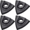 4Pcs Sanding Pads 80 mm for Attaching Pads, Multi-Tool Blades Oscillating Multi Tool Accessories Compatible with Worx Mikita Dewalt Power Tool, Worx Tool, Bosch - Black