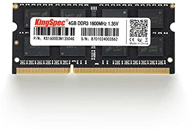 KingSpec BANCO RAM 4 GB Memoria Slot Computer Laptop Portatili DDR3L 1600 MHz SO DIMM 1,35 V Intel AMD Bulk No Scatola Box
