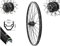 Vorderrad MTB 27,5 Nabendynamo 6 Loch Disc Hohlkammerfelge 650B Scheibenbremse DC19 schwarz