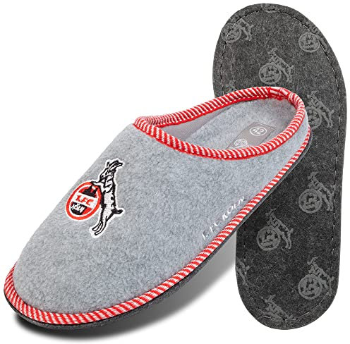 Bock op Kölle 1. FC Köln Pantoffel Logo Hausschuhe Slipper Gr. 37-47 (43, numeric_43)