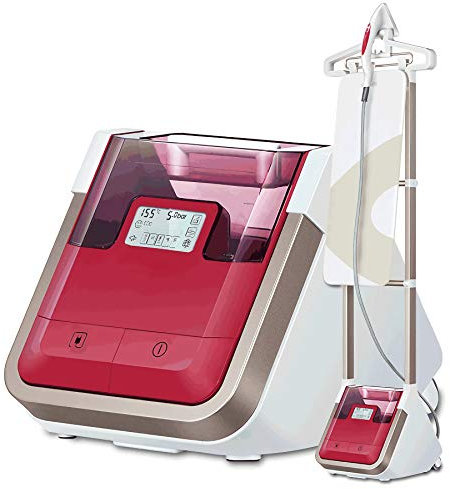 Vaporizador de ropa - Vaporizador vertical de doble polo plegable ajustable 2000W Vaporizador de tela de servicio pesado Tanque de agua de 2.5 L Ajuste de vapor de 6 niveles con cepillo para