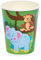 Baker Ross Gobelets Enfants en Carton motif Animaux de la Jungle - Lot de 10, Decoration Anniversaire Enfant (FX102), Gobelets en Papier