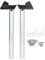 2 pièces Kit de drainage des eaux pluviales pratique serre gouttière draine argent Drainage tuyau de descente gouttière Kit gouttière eau bout à bout tuyau Kit