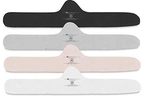 More of Me to Love Lot de 4 doublures de soutien-gorge en coton bio (blanc perle, rose pâle, gris pierre, oynx noir), Blanc perle, rose pâle, gris pierre, noir Oynx, Taille XL