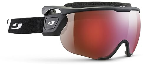 JULBO SNOW Sniper EVO L Brille mit REACTIV oder Spectron Linse (schwarz, REACTIV 0-4 hoher Kontrast)