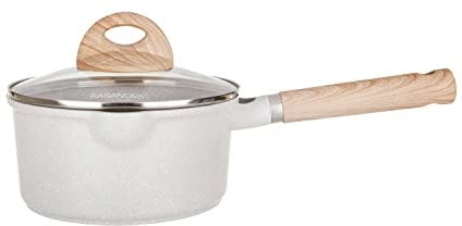 KASANOVA, Casseruola Belly Cosy con 1 Manico Soft Touch con Coperchio, Rivestimento AntiGraffio e Antiabrasione (16 cm)