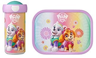 Mepal - Lunch-Set Campus - Lunch-Set für Kinder mit Verschlussbecher & Lunch Box - Lunch-Set für die Schule oder Unterwegs - Spülmaschinenfest & BPA-frei - 300 ml + 750 ml - Paw Patrol Girls