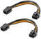 PRIZOM Câble d'alimentation adaptateur carte graphique 6 broches vers 8 broches PCIe (câble d'alimentation pour carte graphique vidéo GPU) 20 cm