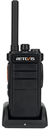 Retevis RB626 Walkie Talkie, 2000mAh Radio Trasmittente Professionale, 16 Canali, VOX,Clonazione Wireless, Walkie Talkie Ricaricabili Tramite Cavo USB (1 Pezzi, Nero)