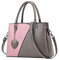 FOLOVEYA Elégant Sac à Main Femme Pendentif Coeur Sac Fourre Tout Sac Dames PU Cuir Sac à Bandoulière Ville Sacs Portés Epaule Sac Tote Travail Achats Fête Voyage Sac Messager Gris Rose B