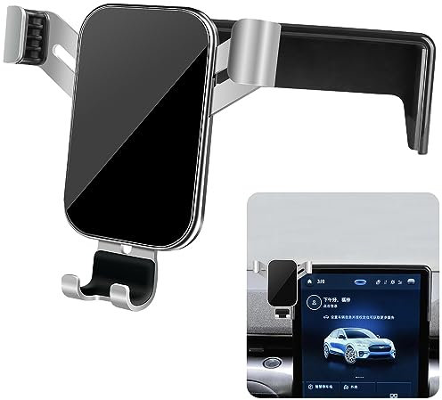 LUNQIN Support de téléphone de voiture pour Ford Mustang Mach E 2021 2022 2023 2024 2025 Mach-E SUV Accessoires d'intérieur de voiture Meilleur support de téléphone portable Support de charge de