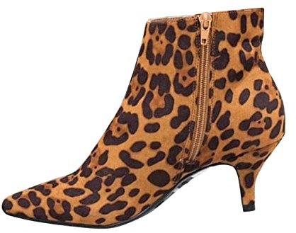 NUSGEAR 2023 Botines Cordones Mujer Zapatos de Cuña Botas de de tacón alto Agua Tacon Ancho Moda leopardo Otoño Invierno Comodos Botas de Nieve Antideslizante Impermeable Boots cordón vintage fiesta