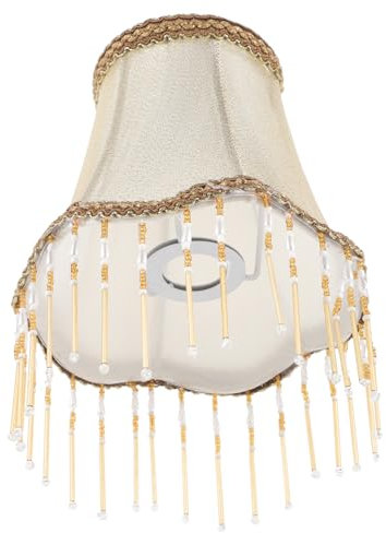 Holibanna Stoff Lampenschirm Stoffschirm Textilschirm E14 Sockel Jakobsmuschel Lampenschirm Mit Fransen Pendelleuchtenschirm Vintage Retro Lampen Abdeckung Tischlampe Kronleuchter Stehlampe