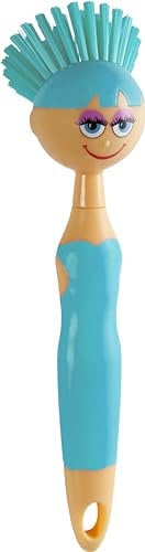 haug bürsten Spülbürste - Reinigungsbürste ideal für Töpfe oder Geschirr - Farbe: Türkis - Maße: 5 x 5 x 24 cm