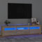 TJROO TV-Schrank mit LED-Lichtern, Sonoma-Eiche, 180 x 35 x 40 cm, mehrschichtiges Holz, TV-Schrank, TV-Schrank, Vitrine, Möbel, Wohnzimmer, aus Holz, Loungemöbel mit Türen, TV-Konsole