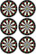 6 x Dartboard Edible Wafer or Icing Cupcake Toppers Darts Themed Party Cake Decorations Perfect For Brownies Cookies Muffins & More! (Edible Wafer Card)